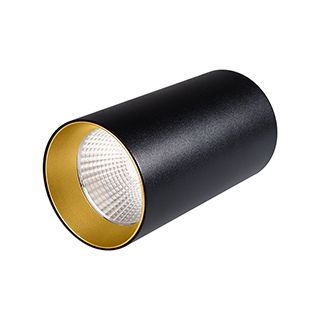 Светильник накладной SP-POLO-R85-1-15W Day White 40deg (Black, Gold Ring) (Arlight, IP20 Металл, 3 г