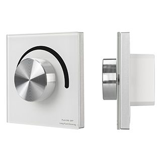 Панель SMART-P37-DIM-IN White (230V, 1.5A, TRIAC, Rotary, 2.4G) (ARL, IP20 Пластик, 5 лет)