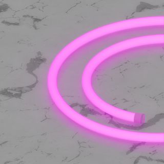 Гибкий неон круглый DL-N D14mm 2835 120led  220V Pink 8W