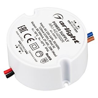 Блок питания ARJ-KE40500R (20W, 500mA, PFC) (IP44 Пластик, 5 лет)
