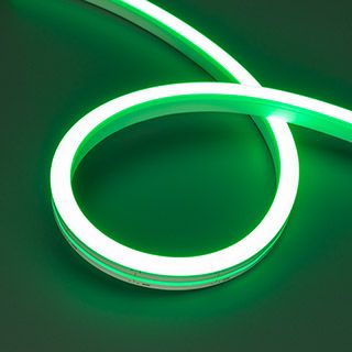 Светодиодная лента герметичная MOONLIGHT-SIDE-A140-12x17mm 24V Green (8 W/m, IP67, 5m, wire x2)