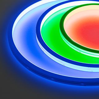 Светодиодная лента герметичная MOONLIGHT-TOP-B84-13x12mm 24V RGB (12 W/m, IP67, 5m, wire x2)