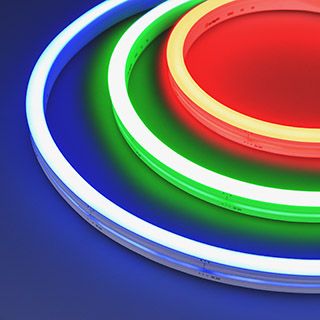 Светодиодная лента герметичная MOONLIGHT-SIDE-B84-12x17mm 24V RGB (12 W/m, IP67, 5m, wire x2)