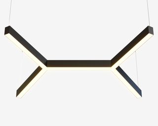 Светодиодный светильник подвесной ZV-DUO-500 72Вт 5000К Черный