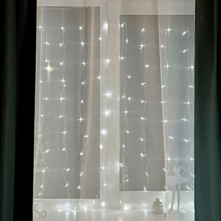 Гирлянда светодиодная Дождь 1.5х1.5 м 144 LED, прозрачный ПВХ, с контроллером, холодное белое свечен